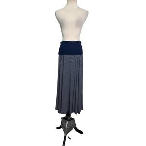 Gap blue striped pull on maxi skirt size XS